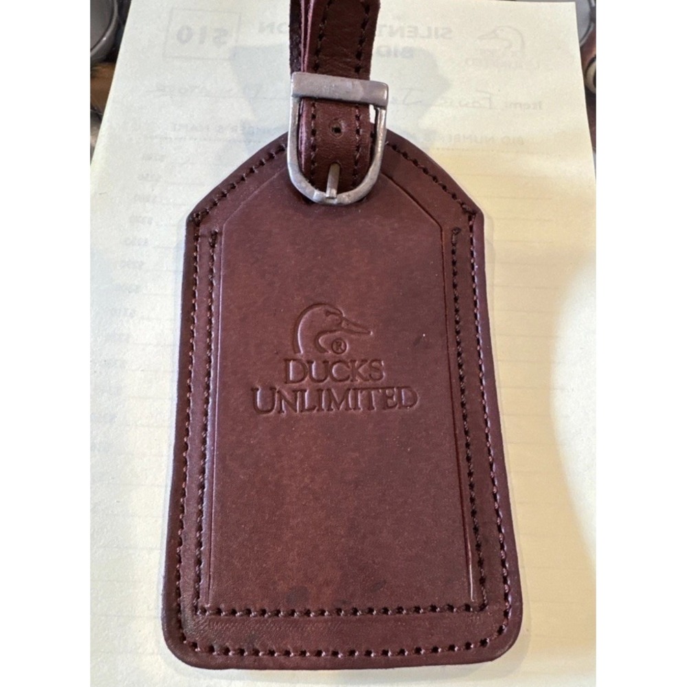 Ducks Unlimited Leather Luggage Tag